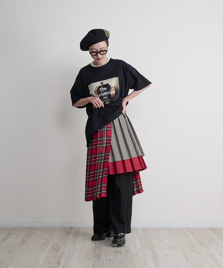 Check Wrap Skirt