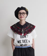 Check×Lace Attached collar