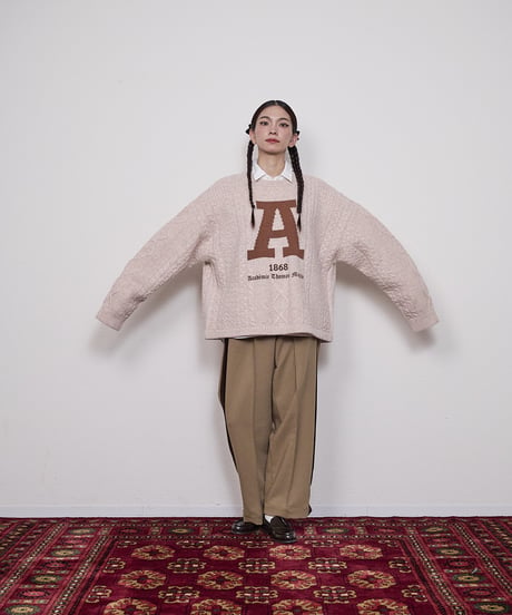 A(cademic) logo aran knit