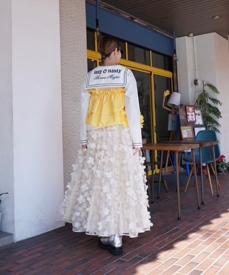 3D flower and butterfly skirt