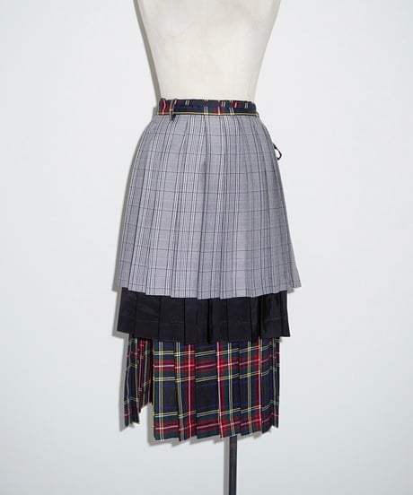 Check Wrap Skirt