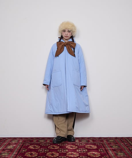Reversible long puffed blouson