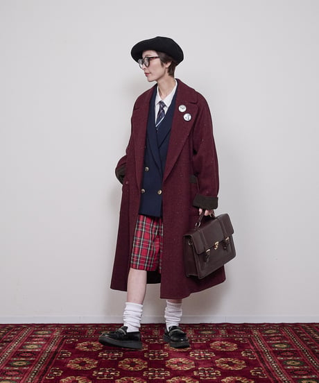 Lame herringbone coat