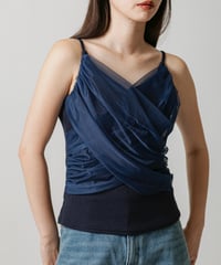 Cross tulle camisole