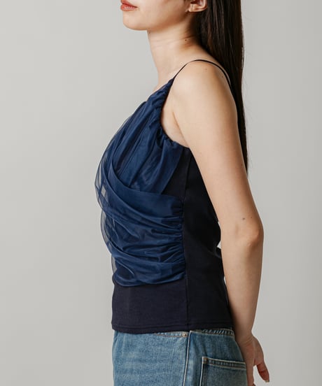 Cross tulle camisole