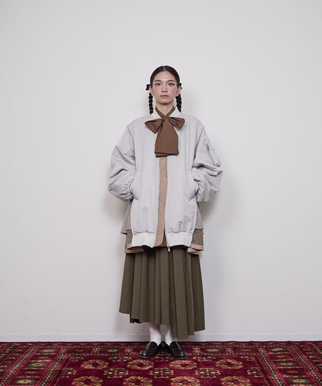 Randum hem pleats skirt