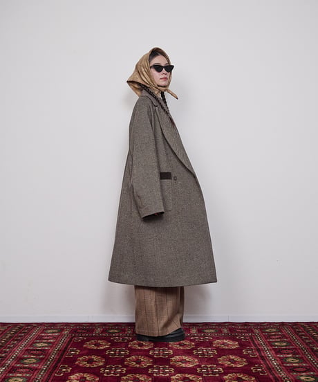 Lame herringbone coat