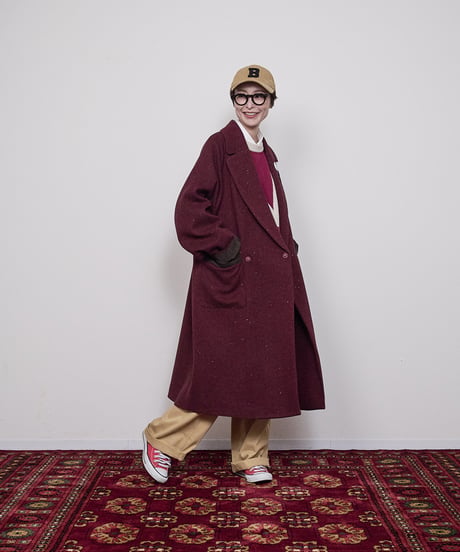 Lame herringbone coat