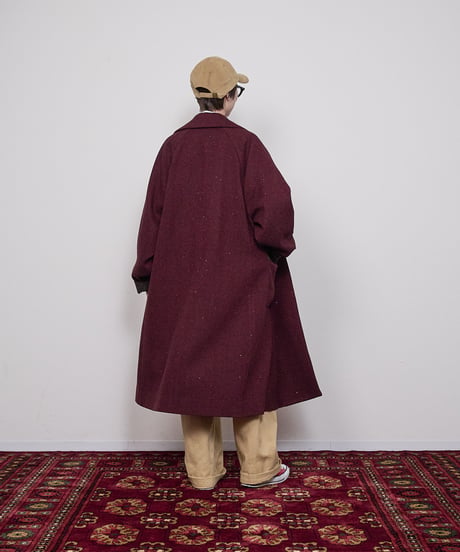Lame herringbone coat