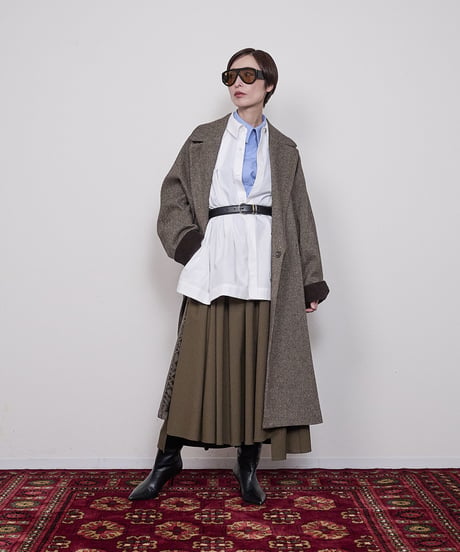 Randum hem pleats skirt