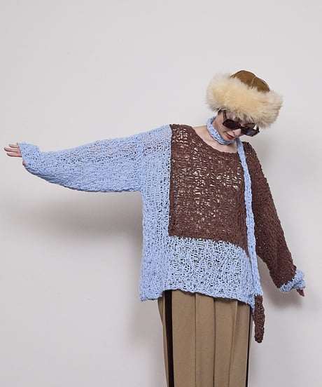 Blocking mesh knit