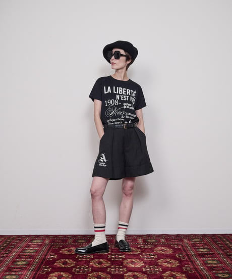 Stripe short pants