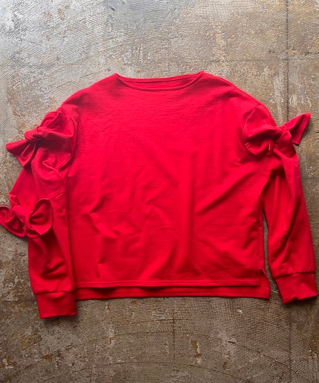 Ribbon sleeve cut and sew