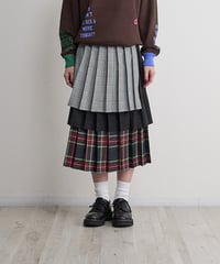 Check Wrap Skirt
