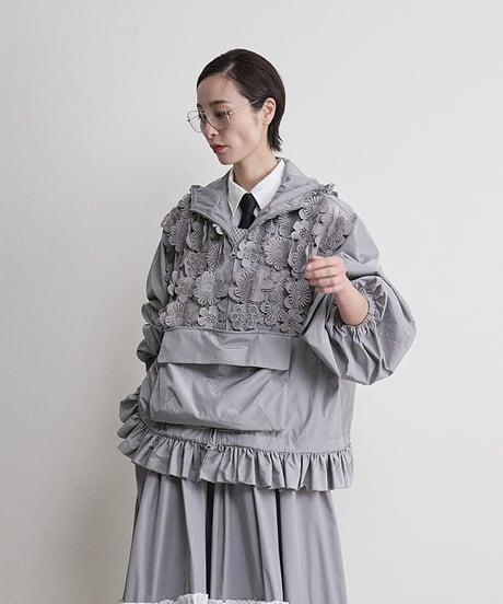 Flower lace Anorak Jacket