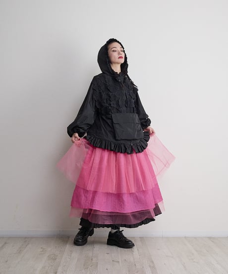Flower lace Anorak Jacket