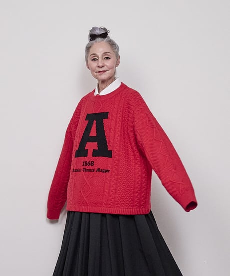 A(cademic) logo aran knit