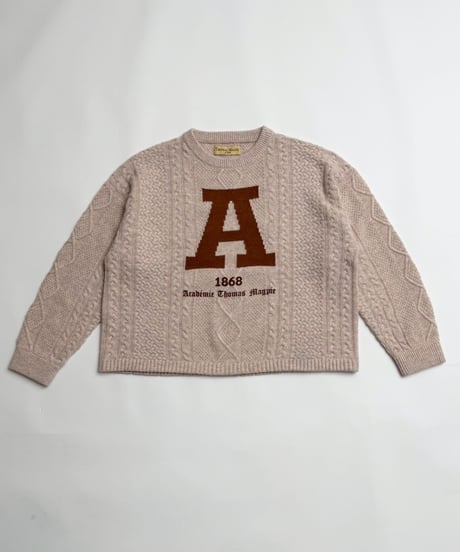 A(cademic) logo aran knit