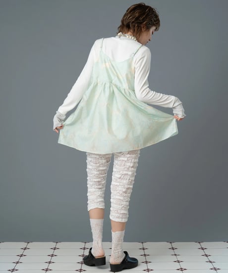 Lace biker pants