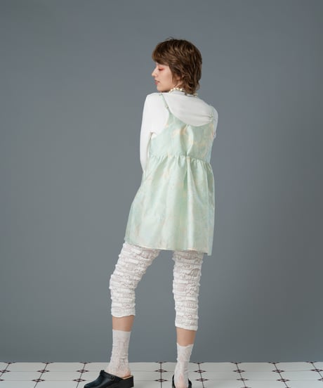 Flower jacquard mini dress