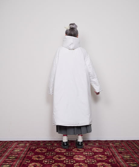 Reversible long puffed blouson