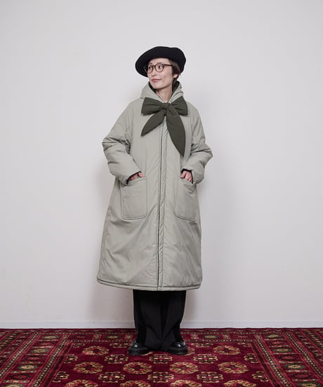 Reversible long puffed blouson