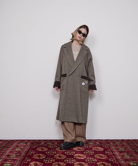 Lame herringbone coat