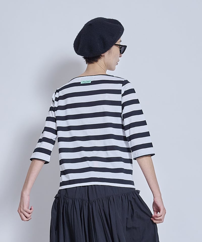 トップス yoshokobayashi Boat neck border T-shirt Boat neck border T-shirts | VISPOQUEGARDEN