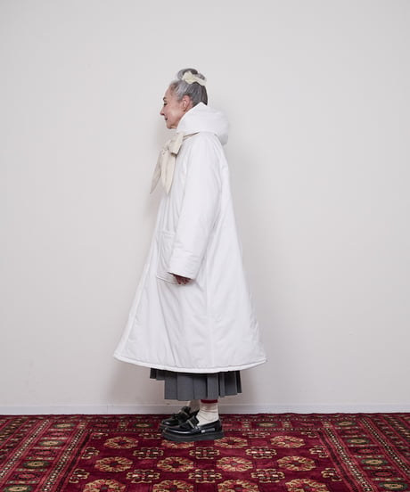 Reversible long puffed blouson