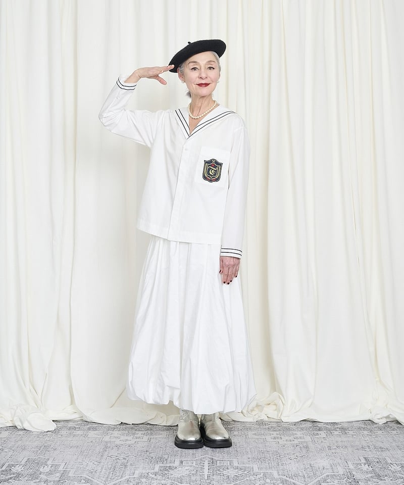 タグ付き新品！♡sailor collar leotard ベージュ♡ 13DE MARZO｜Sailor Collar Dress Two-Piece Set Khaki