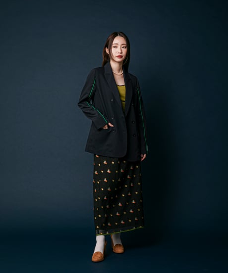 Flower jacquard skirt