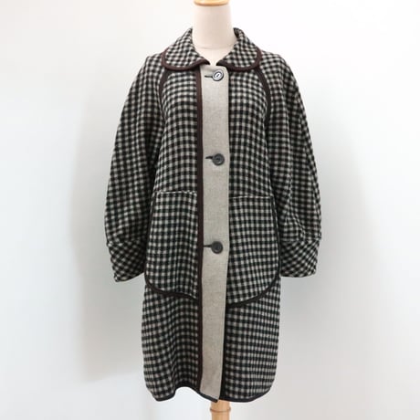 1950’s Balmacaan coat with gingham check