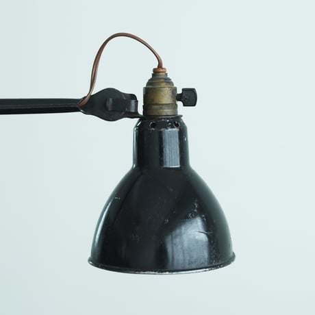 LAMPE GRAS 305 MARBRIER BLACK ENAMEL 1920'S ORIGINAL VINTAGE (No.B6)