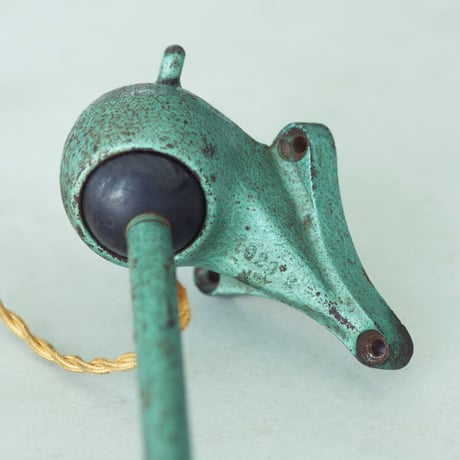 LAMPE GRAS 202 FIXED RAVEL HAMMERED GREEN   1960'S  ORIGINAL VINTAGE (No.ASM003)
