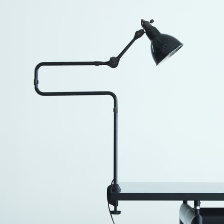 LAMPE GRAS 211 SEMI-FIXED DOUBLE-ELBOW BLACK ENAMEL 1920'S ORIGINAL VINTAGE (No.B4)