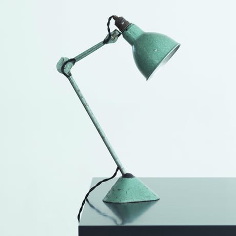LAMPE GRAS 205 RAVEL HAMMERED GREEN   1960'S  ORIGINAL VINTAGE (No.L9)