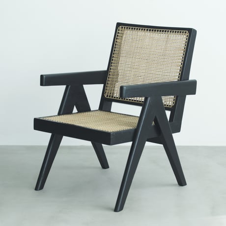 PIERRE JEANNERET ピエール・ジャンヌレ  EASY ARM CHAIR BLACK 1950'S ORIGINAL VINTAGE (No.B3)