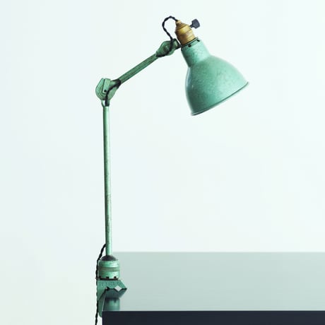 LAMPE GRAS 204 RAVEL HAMMERED GREEN   1960'S  ORIGINAL VINTAGE (No.L4)