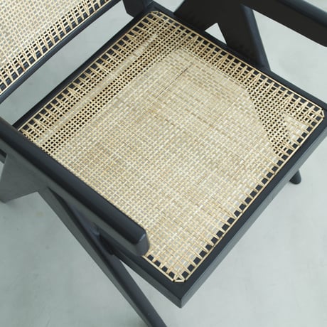PIERRE JEANNERET ピエール・ジャンヌレ  EASY ARM CHAIR BLACK 1950'S ORIGINAL VINTAGE (No.B3)