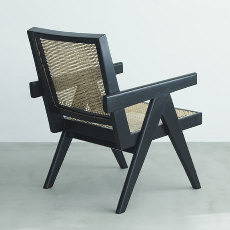 PIERRE JEANNERET ピエール・ジャンヌレ  EASY ARM CHAIR BLACK 1950'S ORIGINAL VINTAGE (No.B3)