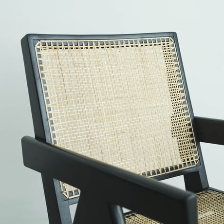 PIERRE JEANNERET ピエール・ジャンヌレ  EASY ARM CHAIR BLACK 1950'S ORIGINAL VINTAGE (No.B3)