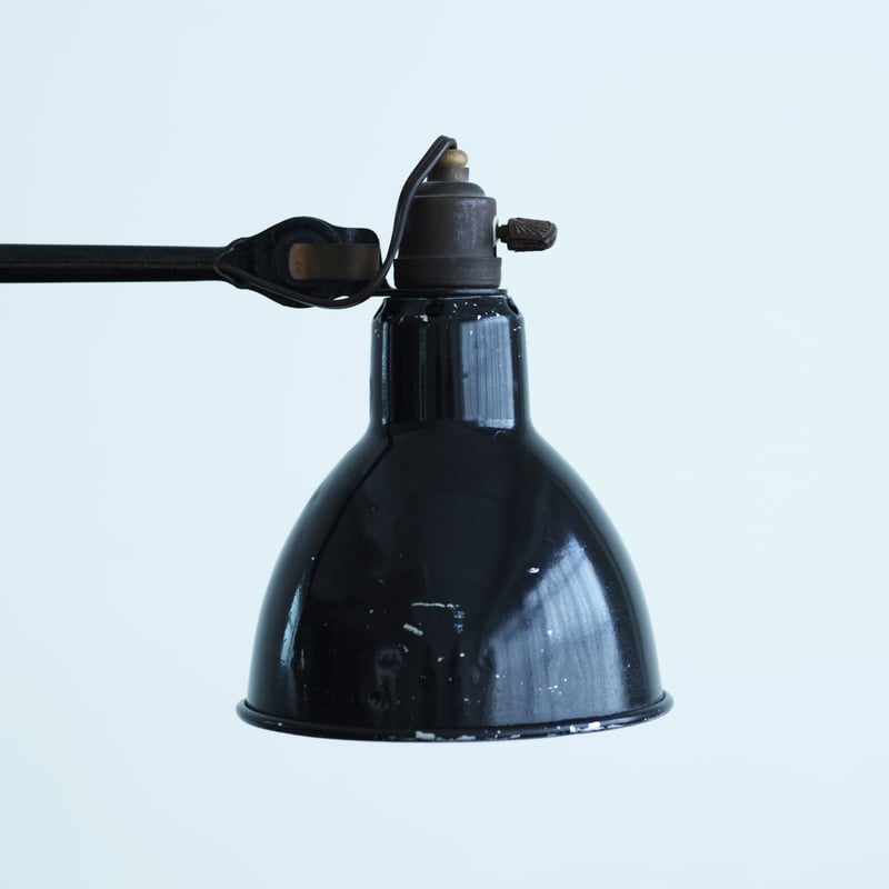 LAMPE GRAS 211 SEMI-FIXED DOUBLE-ELBOW BLACK EN
