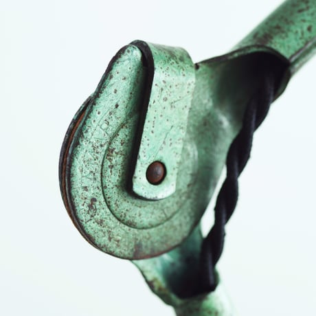 LAMPE GRAS 204 RAVEL HAMMERED GREEN   1960'S  ORIGINAL VINTAGE (No.L4)