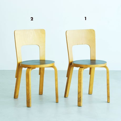 ALVAR AALTO アルヴァ・アアルト 81A TABLE & CHAIR66 4脚セット ORIGINAL VINTAGE (No.T2C8)