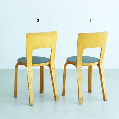 ALVAR AALTO アルヴァ・アアルト 81A TABLE & CHAIR66 4脚セット ORIGINAL VINTAGE (No.T2C8)