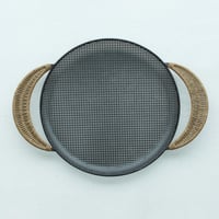 MATHIEU MATEGOT マシュー・マテゴ METAL TRAY WITH CANE HANDLES 1950'S ORIGINAL VINTAGE (No.OD1)