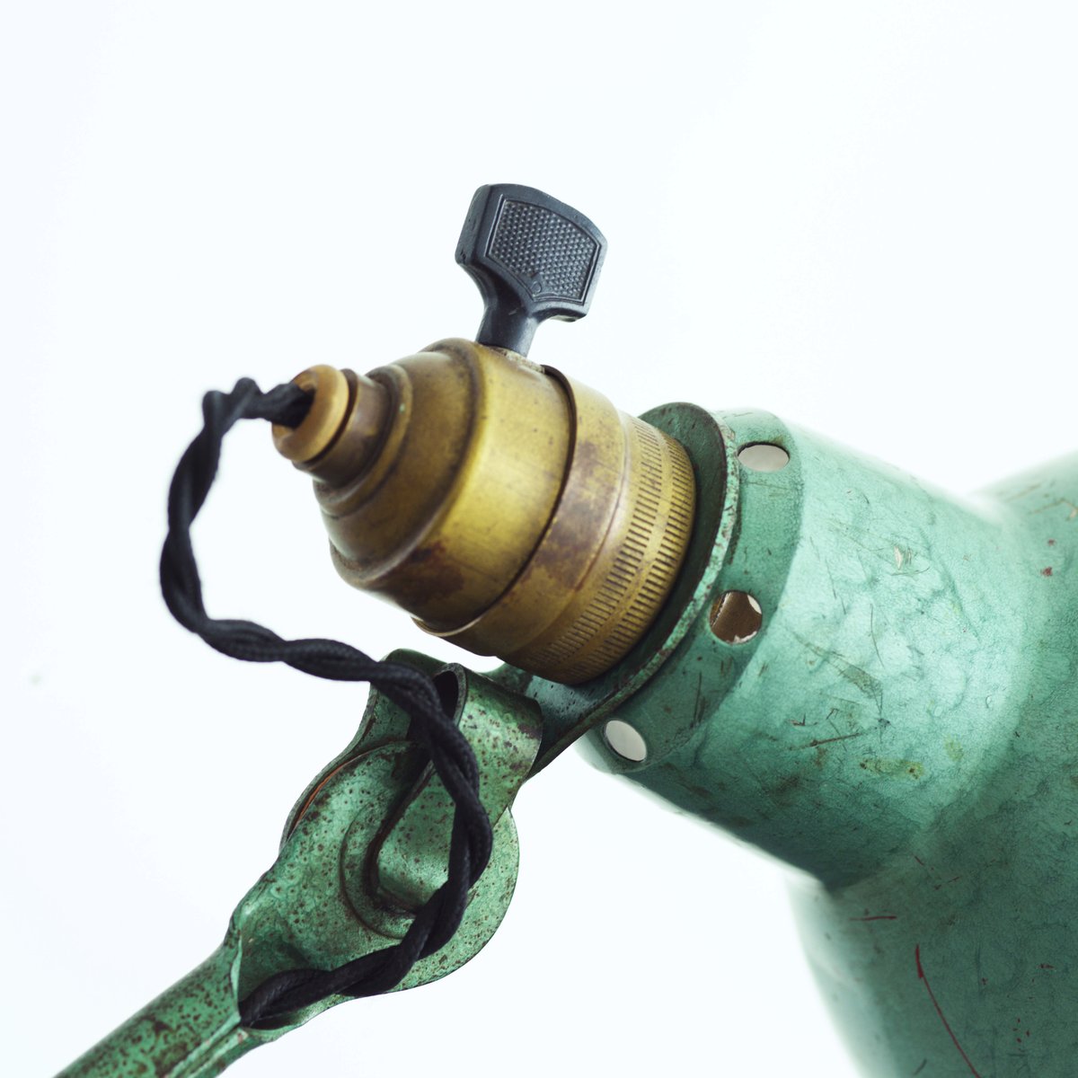 LAMPE GRAS 204 RAVEL HAMMERED GREEN 1960