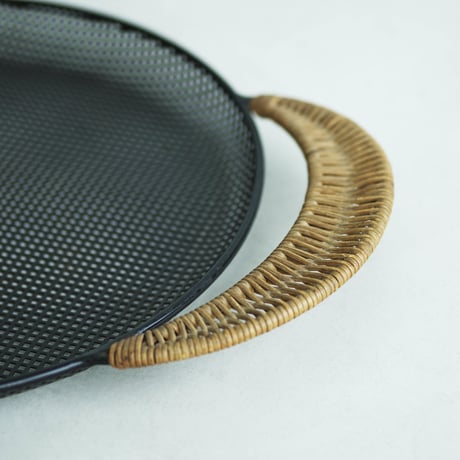 MATHIEU MATEGOT マシュー・マテゴ METAL TRAY WITH CANE HANDLES 1950'S ORIGINAL VINTAGE (No.OD1)