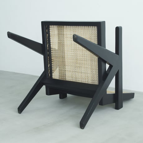 PIERRE JEANNERET ピエール・ジャンヌレ  EASY ARM CHAIR BLACK 1950'S ORIGINAL VINTAGE (No.B3)