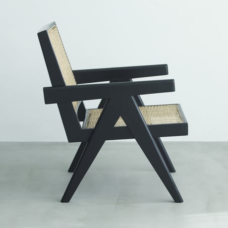 PIERRE JEANNERET ピエール・ジャンヌレ  EASY ARM CHAIR BLACK 1950'S ORIGINAL VINTAGE (No.B3)
